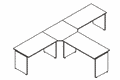 Стол письменный с прямолинейной столешницей (Ширина 800мм.)